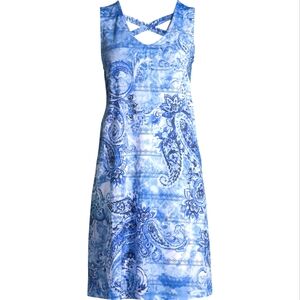 Time and Tru NWT Sleeveless Above the Knee Sublimation Dress Blue 629